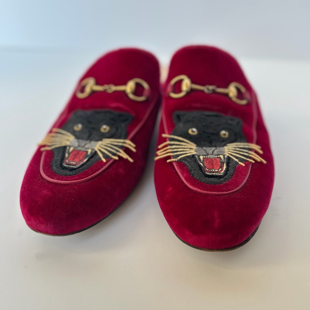Gucci Princetown raspberry velvet slipper - Picture 2 of 12